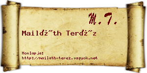 Mailáth Teréz névjegykártya